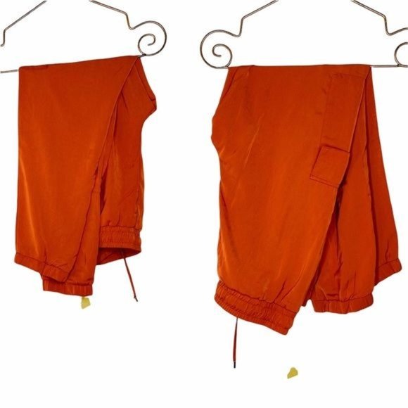 Michael Kors Cargo Jogger Pants Orange Womens Size 12 New With Tags - Picture 10 of 11